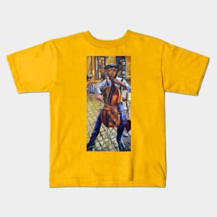 Cello Player Fabbio Cavaggion Kids T-Shirt